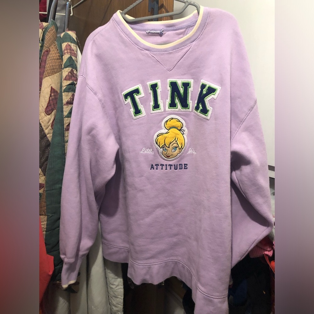 π Y2K Disneyland Lilac Tinkerbell Sweatshirt- 960 $25 or $20 w/offer